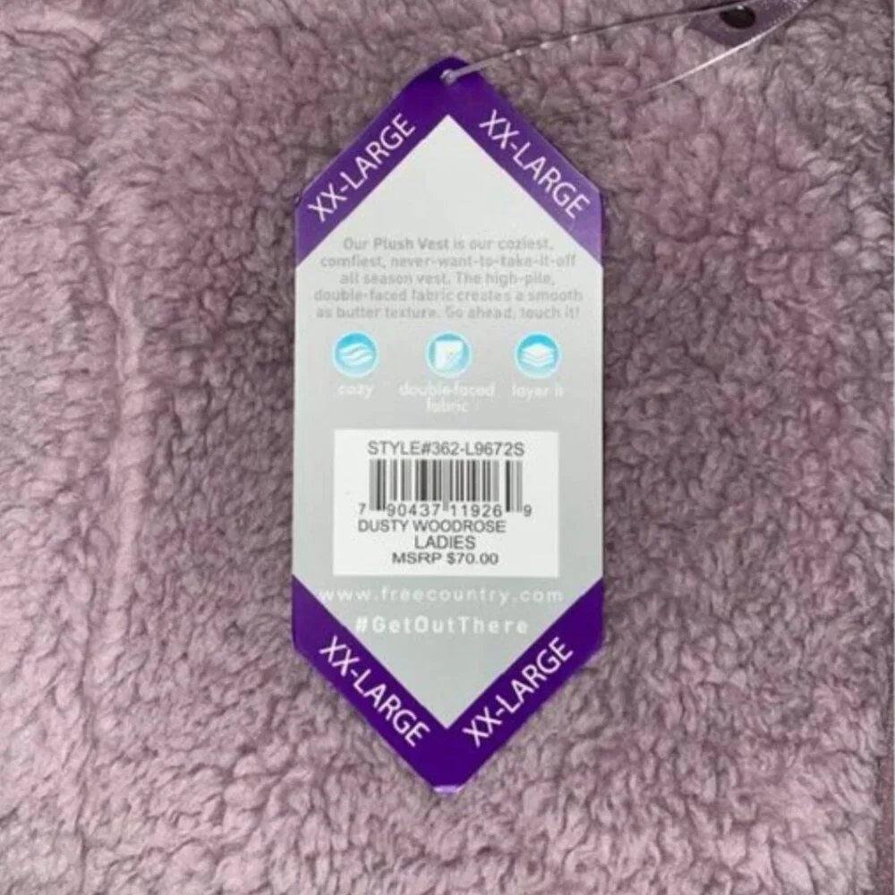 Free Country Plush Vest - New with Tags - Cozy & Soft - Size XXL - Picture 6 of 10